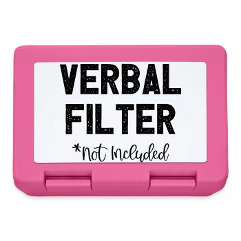 Verbal Filter Not Included I Fun Lustiges - Brotdose - Pink - Vorne