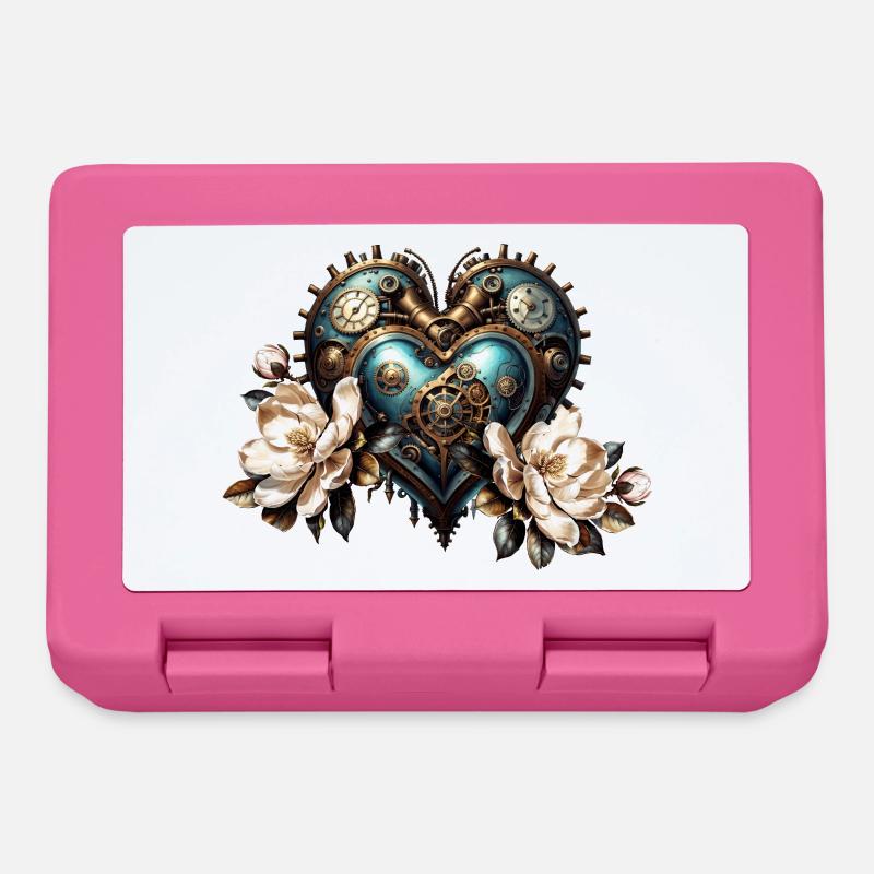 Wunderbares Steampunk-Herz - Brotdose - Pink