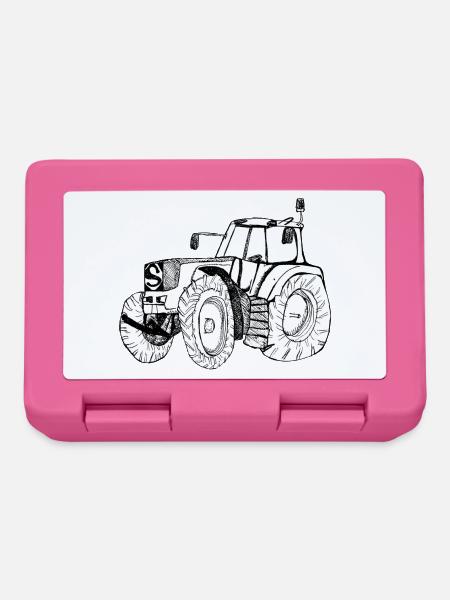 Traktor - Brotdose - Pink