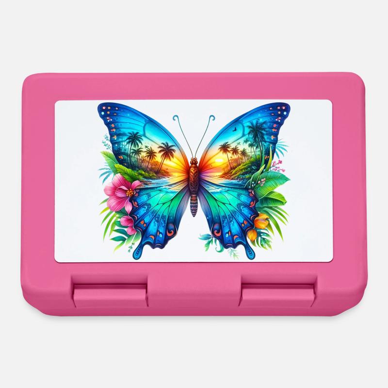 Schmetterling - Brotdose - Pink