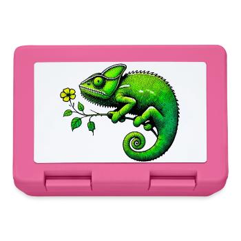 Caméléon - Boîte à goûter - rose - Devant