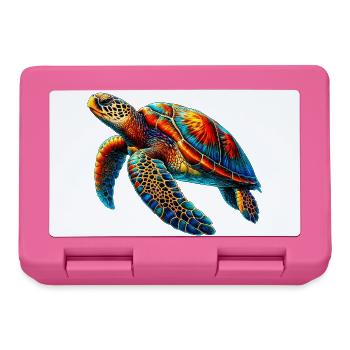 Tortue marine - Boîte à goûter - rose - Devant