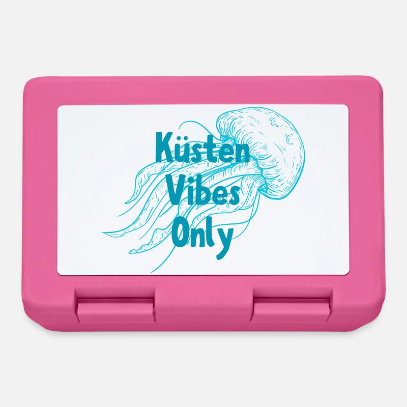 Coastal Vibes Only – Jellyfish Maritime Design - Lunchbox - pink