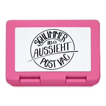 Schlimmer als es aussieht, Post Vac - Brotdose - Pink - Vorne