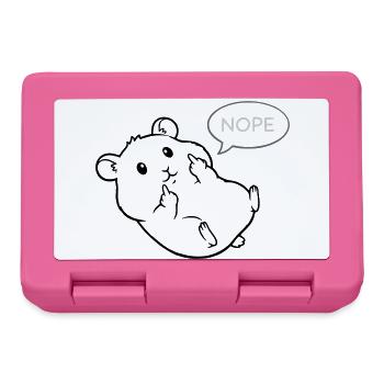 Faul Hamster Hamsterliebhaber Hamsterbesitzer - Brotdose - Pink - Vorne