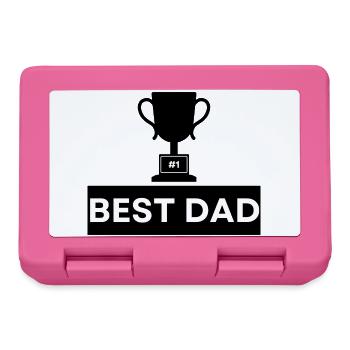 Number 1 Best Dad Bold Typography - Lunchbox - pink - Front