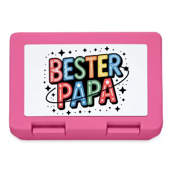 Best Papa Neon Colored Design - Lunchbox - pink - Front