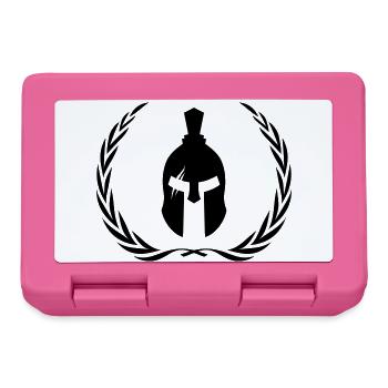 Spartaner Helm Gladiator Kranz - Brotdose - Pink - Vorne