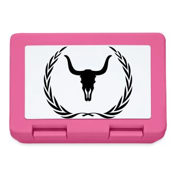 Bulle Skelett Kranz - Brotdose - Pink - Vorne