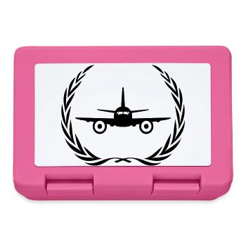 Airplane Symbol Wreath - Lunchbox - pink - Front