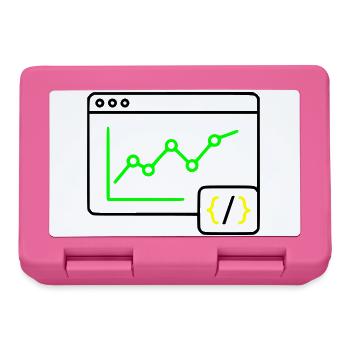 Web Analysis Chart Coding Browser Vector - Lunchbox - pink - Front
