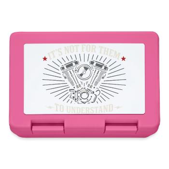 Warum Wir Motorrad Fahren, - Brotdose - Pink - Vorne
