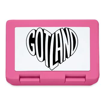 Gotland, Sweden Lettering Heart - Lunchbox - pink - Front