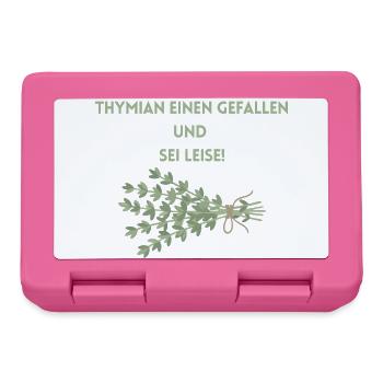 Thyme a favor and be quiet - Lunchbox - pink - Front