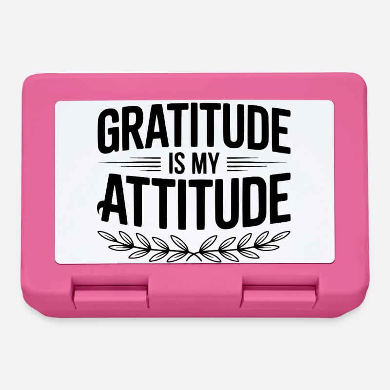 Gratitude is My Attitude - Lunchbox - pink