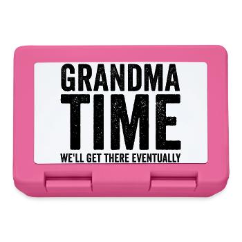 Grandma time, we'll make it! Funny - Lunchbox - pink - Front