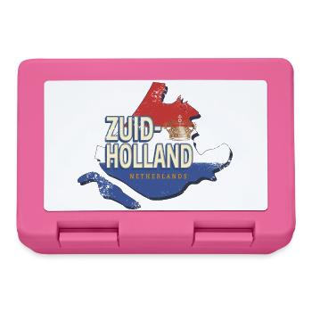 Südholland Niederlande Retro Landkarte Holland - Brotdose - Pink - Vorne