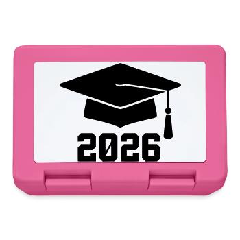 Doktorhut Abschluss 2026 Wappen - Brotdose - Pink - Vorne