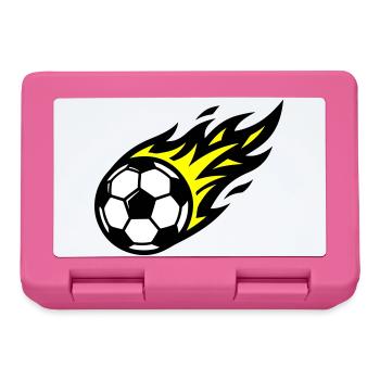 Fussball Flamme Ball - Brotdose - Pink - Vorne