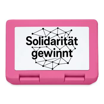 Solidarität Gewinnt Statement Spruch - Brotdose - Pink - Vorne