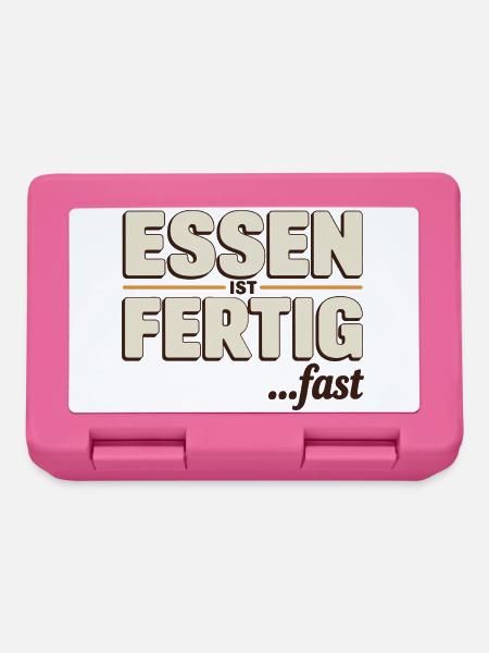  Essen Ist Fertig Fast Lustiger Spruch Für - Brotdose - Pink