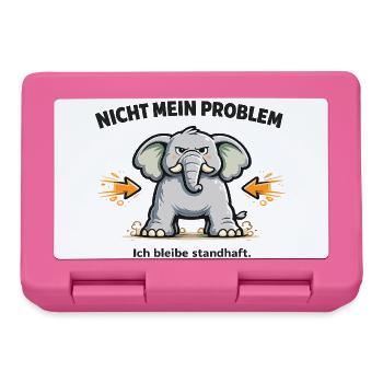 Nicht mein Problem – standhafter Elefant - Brotdose - Pink - Vorne