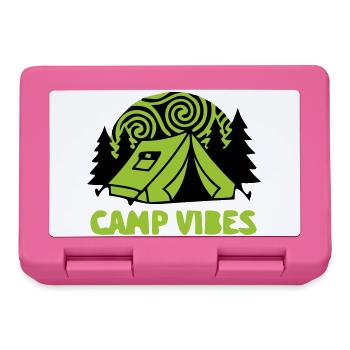 Zelt Camp Vibes Logo - Brotdose - Pink - Vorne