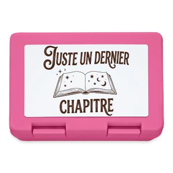 Juste un dernier chapitre - Citation Livre & PAL - Boîte à goûter - rose - Devant