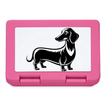 Extra Long Daschund - Lunchbox - pink - Front