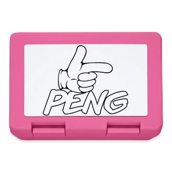 Dessin animé au doigt index de PENG - Boîte à goûter - rose - Devant
