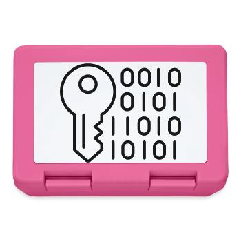 Digital-Schlüssel-Verschlüsselungslinien-Symbol - Brotdose - Pink - Vorne