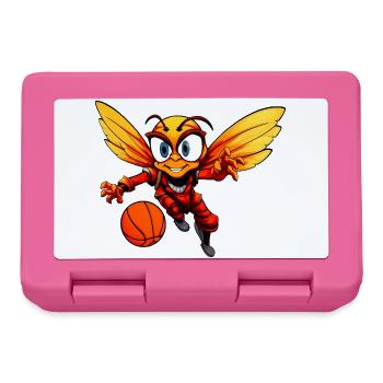 Biene Basketballer - Brotdose - Pink - Vorne