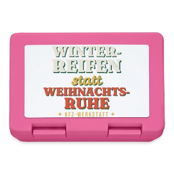 Winterreifen statt Weihnachtsruhe - Kfz - Brotdose - Pink - Vorne