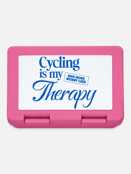 Radfahren ist Therapie - Brotdose - Pink