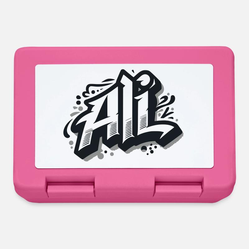 Ali Last name First name Graffiti - Lunchbox - pink