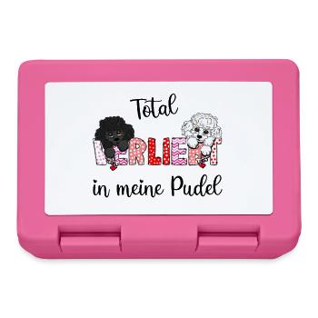 Verliebt in meine Pudel, süßes Pudelmmotiv - Brotdose - Pink - Vorne