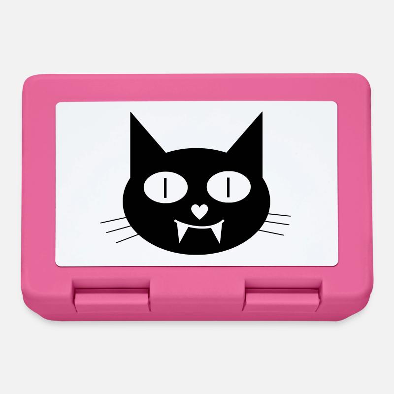 Halloween vampire cat with canines - Lunchbox - pink