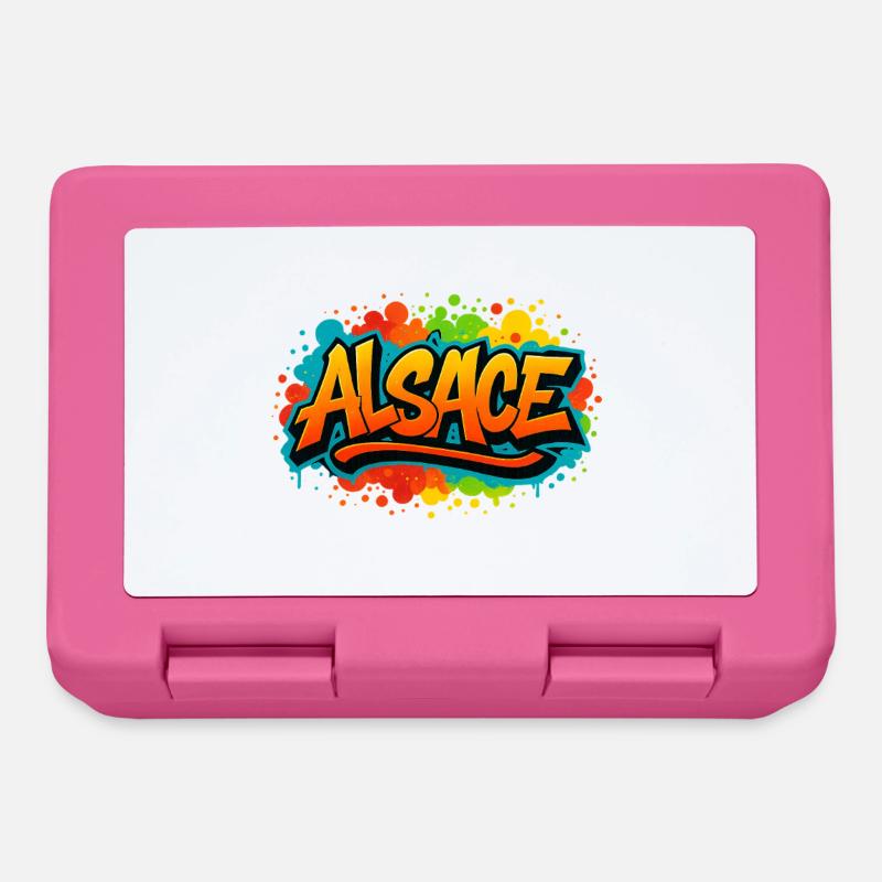 Magical Alsace Graffiti Design T-shirt - Lunchbox - pink
