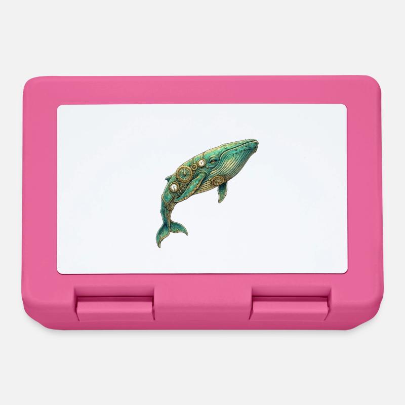 Baleine steampunk - Boîte à goûter - rose