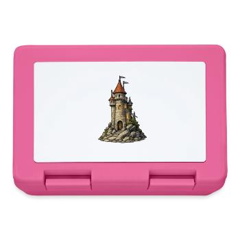 Burgturm am Felsen - Brotdose - Pink - Vorne