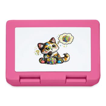 Katzenmosaik Traumkatzchen - Brotdose - Pink - Vorne