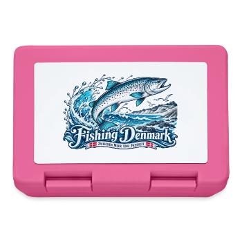Dänemark Fischerei Wellen-Logo - Brotdose - Pink - Vorne