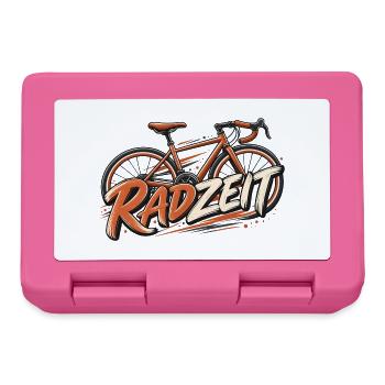 Radfahren Retro Fahrradmotiv Zeitlose Geschenkidee - Brotdose - Pink - Vorne
