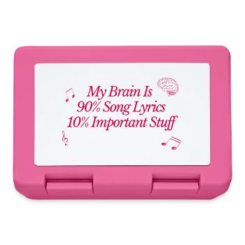 My Brain Is 90% Song Lyrics 10% Important Stuff Fu - Lunchbox - pink - Front