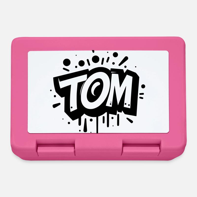 Tom Nom Prénom Graffiti - Boîte à goûter - rose
