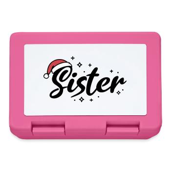 Weihnachtsmütze Sister Schwester - Brotdose - Pink - Vorne
