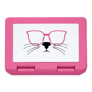 Cat Glasses Cat Lover Kitty - Lunchbox - pink - Front