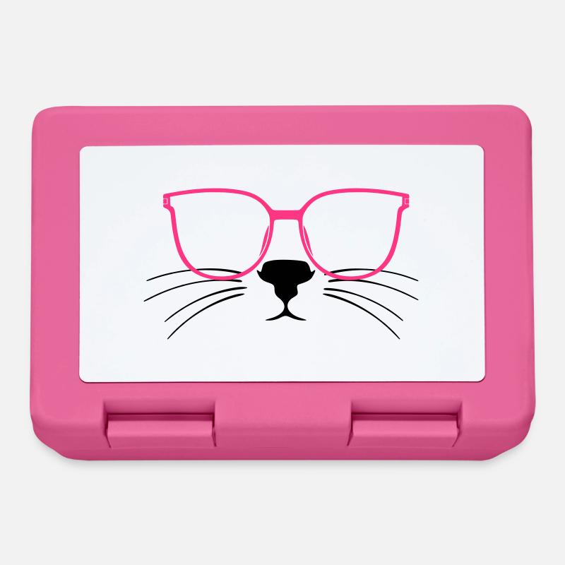 Lunettes Chat Chat Femme Chat Amant Kitty - Boîte à goûter - rose