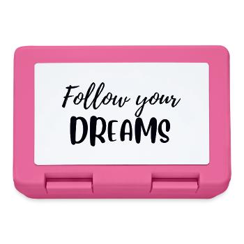 Follow your dreams - Lunchbox - pink - Front