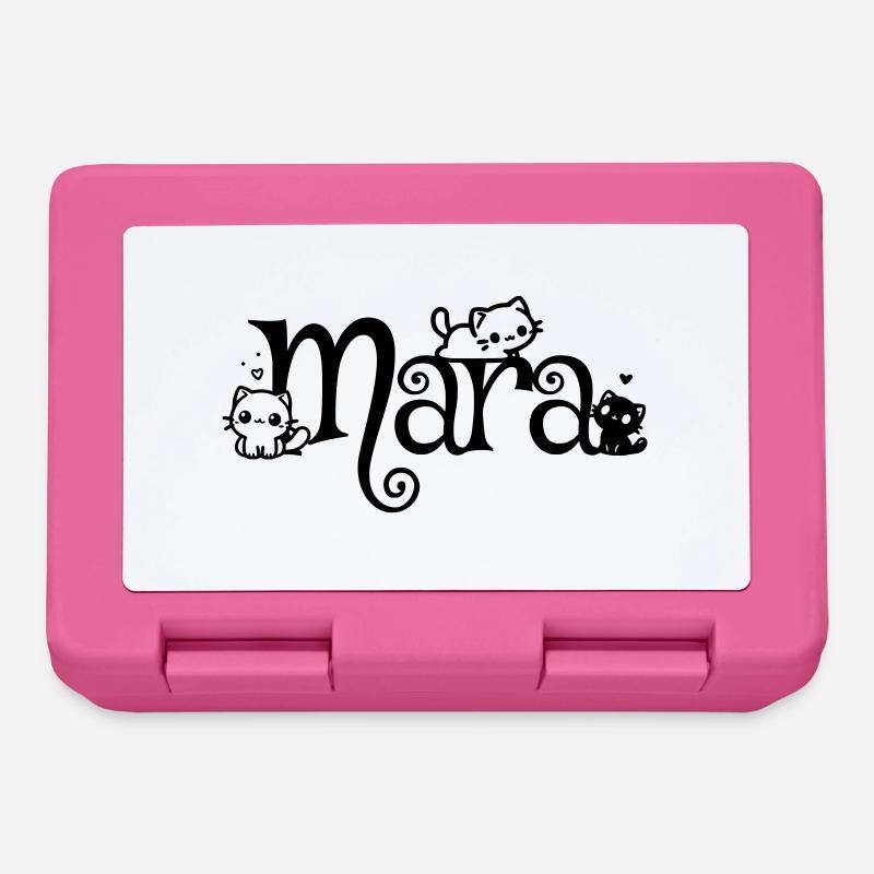 Mara Name Vorname Kätzchenname - Brotdose - Pink